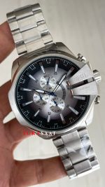 Diesel DZ4686 Mega Chief Beyaz Silver 48mm Erkek Kol Saati
