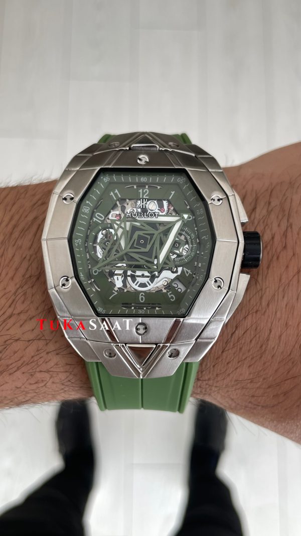 Hublot Spirit Of Big Bang Sang Bleu Green 44mm Yeşil Kadran Replika Saat