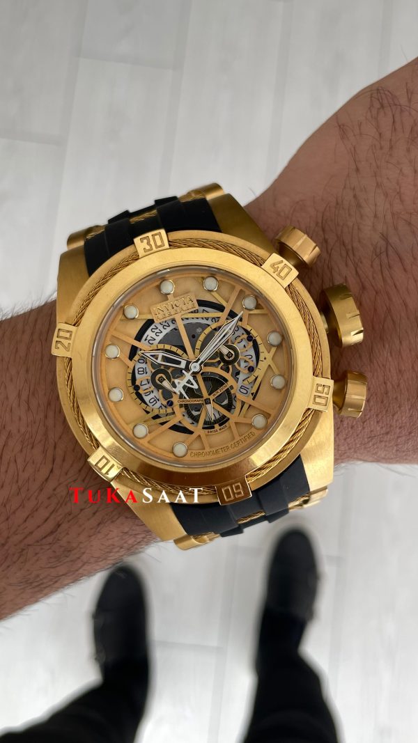 Invicta Zeus Bolt Gold 53mm Sarı Kadran
