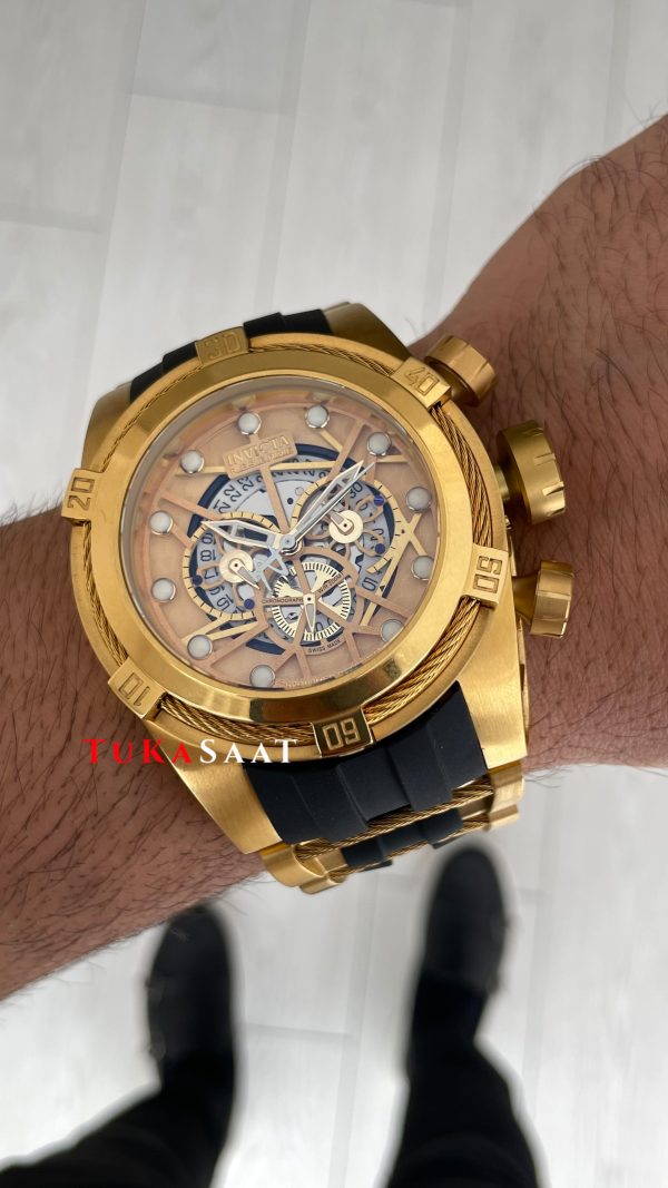 Invicta Zeus Bolt Gold 53mm Sarı Kadran