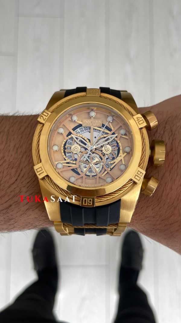 Invicta Zeus Bolt Gold 53mm Sarı Kadran