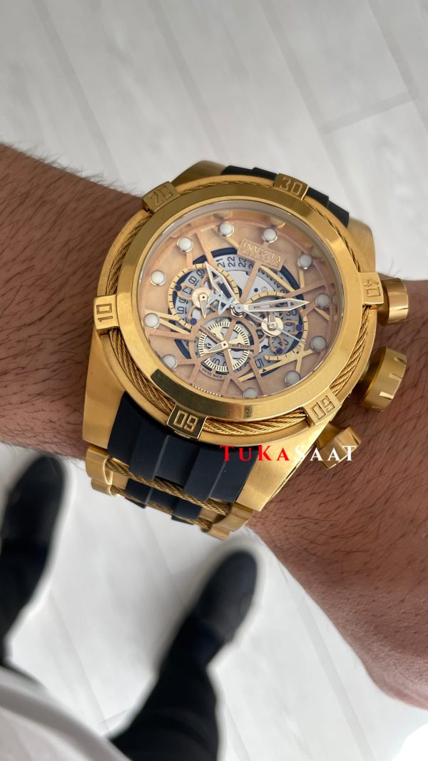 Invicta Zeus Bolt Gold 53mm Sarı Kadran