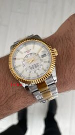 Rolex Sky Dweller Beyaz 336933 Oyster Two Tone Gold 42mm ETA Swiss ZF Factory