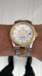 Rolex Sky Dweller Beyaz 336933 Oyster Two Tone Gold 42mm ETA Swiss ZF Factory