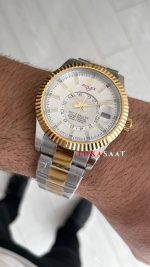 Rolex Sky Dweller Beyaz 336933 Oyster Two Tone Gold 42mm ETA Swiss ZF Factory