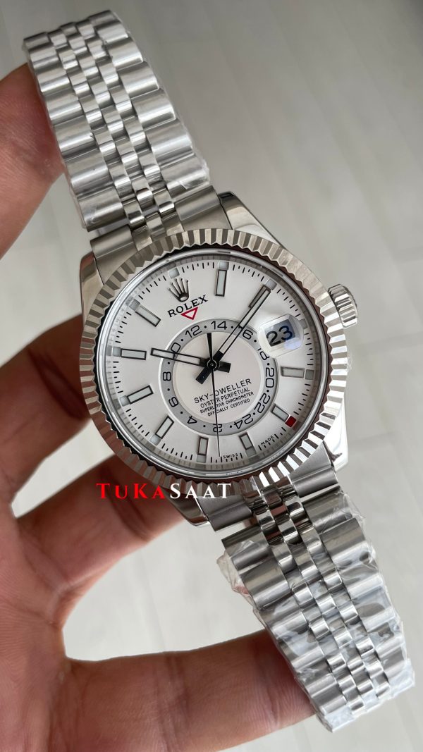 Rolex Sky Dweller Beyaz 336934 Jubilee 42mm ETA Swiss ZF Factory