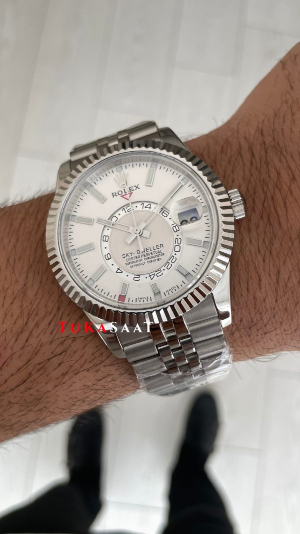 Rolex Sky Dweller Beyaz 336934 Jubilee 42mm ETA Swiss ZF Factory