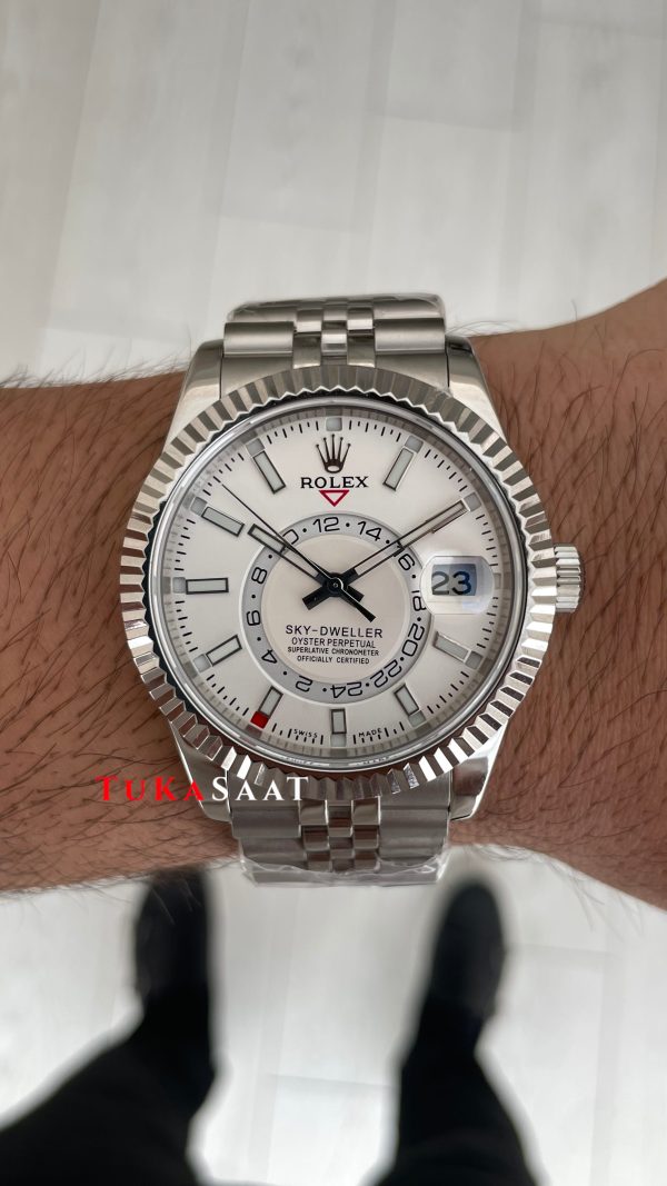 Rolex Sky Dweller Beyaz 336934 Jubilee 42mm ETA Swiss ZF Factory