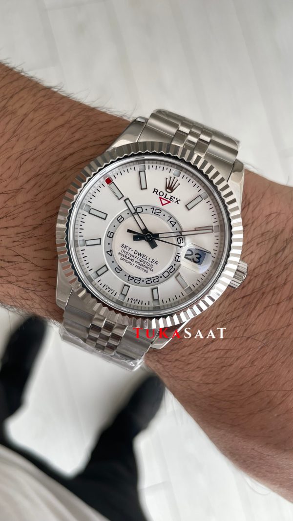 Rolex Sky Dweller Beyaz 336934 Jubilee 42mm ETA Swiss ZF Factory