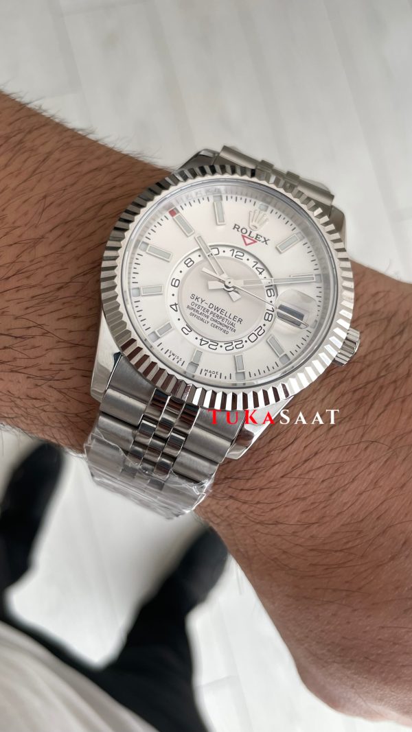 Rolex Sky Dweller Beyaz 336934 Jubilee 42mm ETA Swiss ZF Factory