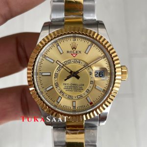 Rolex Sky Dweller Champagne 336933 Oyster Two Tone Gold 42mm ETA Swiss ZF Factory