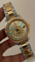 Rolex Sky Dweller Champagne 336933 Oyster Two Tone Gold 42mm ETA Swiss ZF Factory