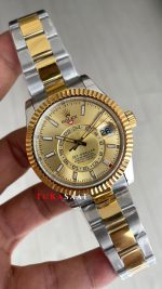 Rolex Sky Dweller Champagne 336933 Oyster Two Tone Gold 42mm ETA Swiss ZF Factory