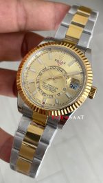 Rolex Sky Dweller Champagne 336933 Oyster Two Tone Gold 42mm ETA Swiss ZF Factory