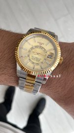 Rolex Sky Dweller Champagne 336933 Oyster Two Tone Gold 42mm ETA Swiss ZF Factory