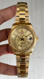 Rolex Sky Dweller Champagne 336938 Oyster Gold 42mm ETA Swiss ZF Factory