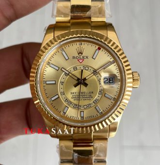Rolex Sky Dweller Champagne 336938 Oyster Gold 42mm ETA Swiss ZF Factory