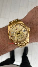 Rolex Sky Dweller Champagne 336938 Oyster Gold 42mm ETA Swiss ZF Factory