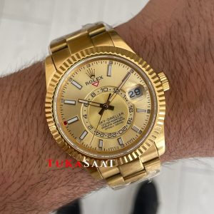 Rolex Sky Dweller Champagne 336938 Oyster Gold 42mm ETA Swiss ZF Factory