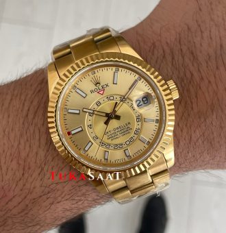 Rolex Sky Dweller Champagne 336938 Oyster Gold 42mm ETA Swiss ZF Factory