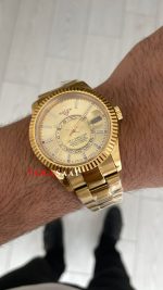 Rolex Sky Dweller Champagne 336938 Oyster Gold 42mm ETA Swiss ZF Factory