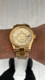 Rolex Sky Dweller Champagne 336938 Oyster Gold 42mm ETA Swiss ZF Factory
