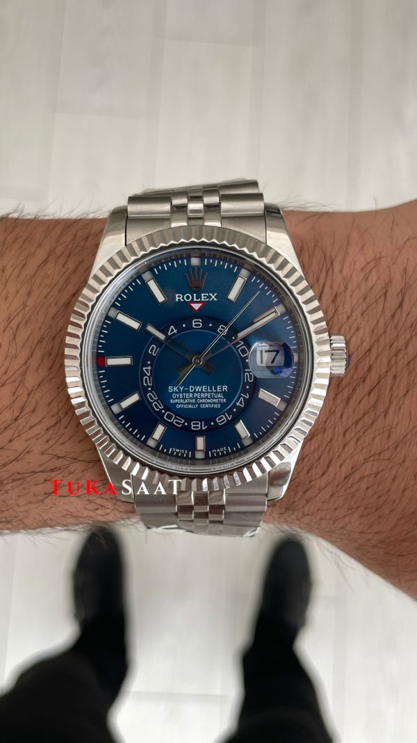 Rolex Sky Dweller Mavi 336934 Jubilee 42mm ETA Swiss ZF Factory
