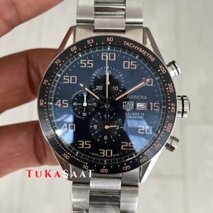 TAG Heuer Carrera Calibre16 Chronograph 44mm Siyah Kadran Replika Saat