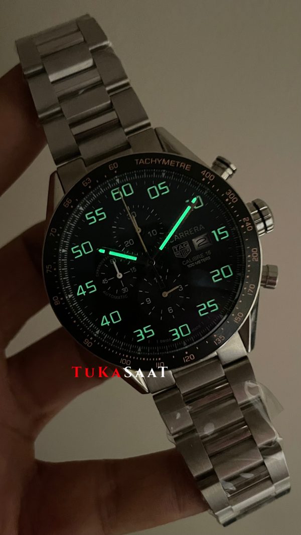 TAG Heuer Carrera Calibre16 Chronograph 44mm Siyah Kadran Replika Saat