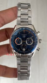 TAG Heuer Porsche Carrera Chronograph Mavi 40mm Replika Saat
