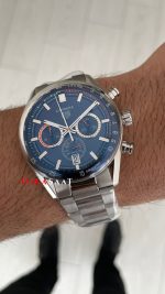 TAG Heuer Porsche Carrera Chronograph Mavi 40mm Replika Saat