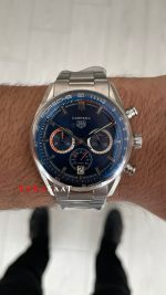 TAG Heuer Porsche Carrera Chronograph Mavi 40mm Replika Saat