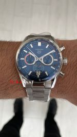TAG Heuer Porsche Carrera Chronograph Mavi 40mm Replika Saat