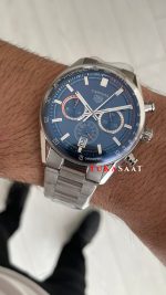 TAG Heuer Porsche Carrera Chronograph Mavi 40mm Replika Saat