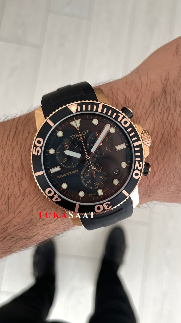 Tissot Seastar 1000 Chronograph Rose 45mm Siyah Kadran Tissot Seastar 1000 Chronograph Rose 45mm Siyah Kadran